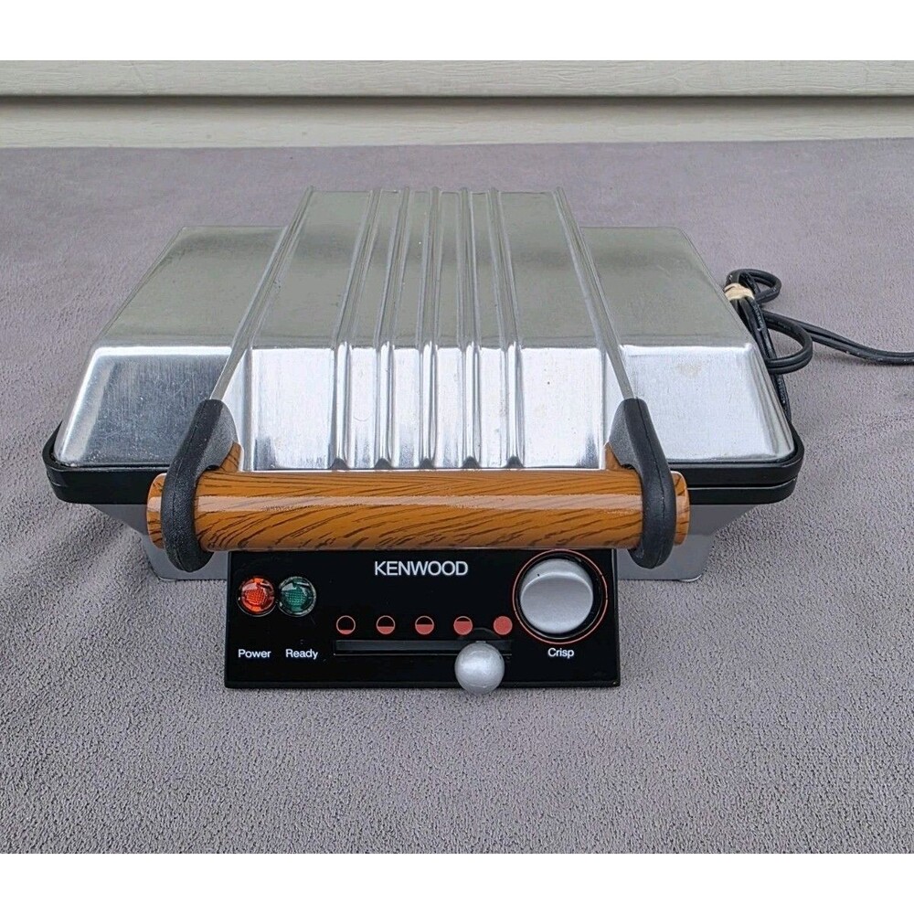 Rare Vintage KENWOOD Waffle Maker WM-02 Working Tested